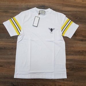 Gucci Men Logo Print White T-Shirt